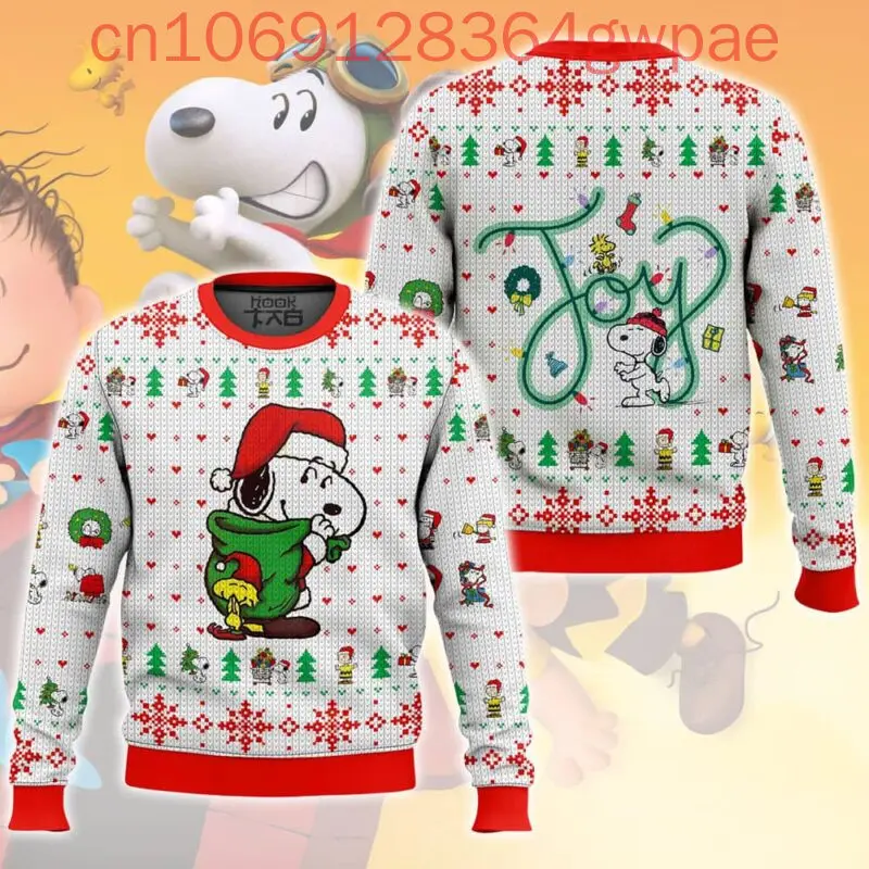 thumbnail image 1 of Suéteres feos navideños con dibujos de Snoopy y Charlie Brown, suéteres feos navideños con estampado 3D, suéteres casuales de moda para hombres y mujeres, 1 of 5