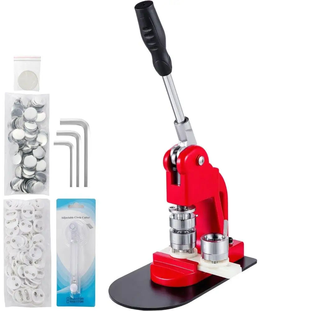 Button Badge Maker Machine 25mm（1 in）DIY Pin Button Maker Machine with1000 Pcs Parts & Circle Cutter Installation-Free