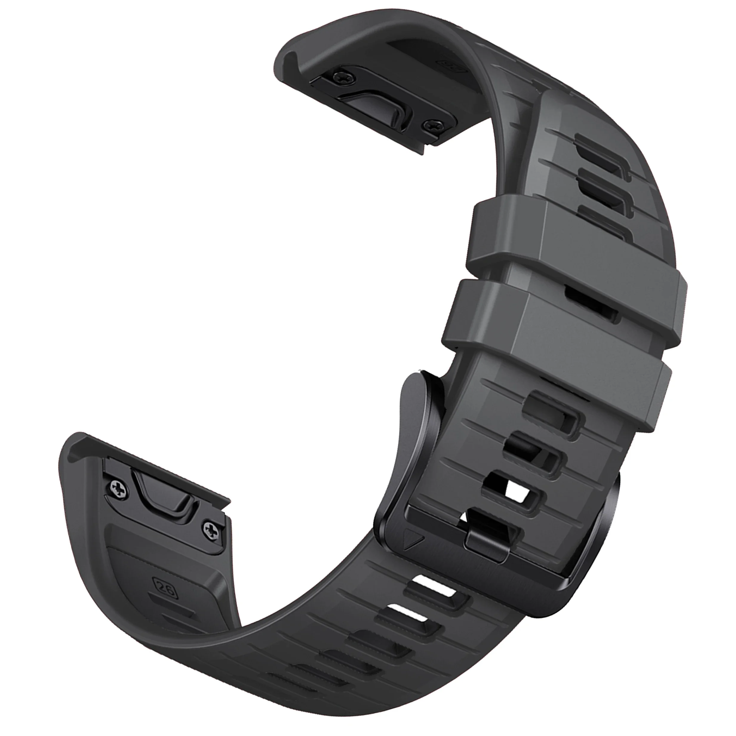 Premium Rubber Watch Band with QuickFit Bracelet Adjustment