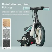 Vélo d'équilibre pour enfants 2 en 1, vélo pliant à pédale pour fille et garçon de 1 à 6 ans 3