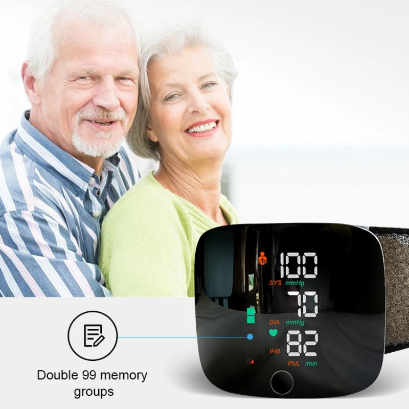 Wrist style blood pressure monitor home blood pressure monitor pulse measuring device USB charging