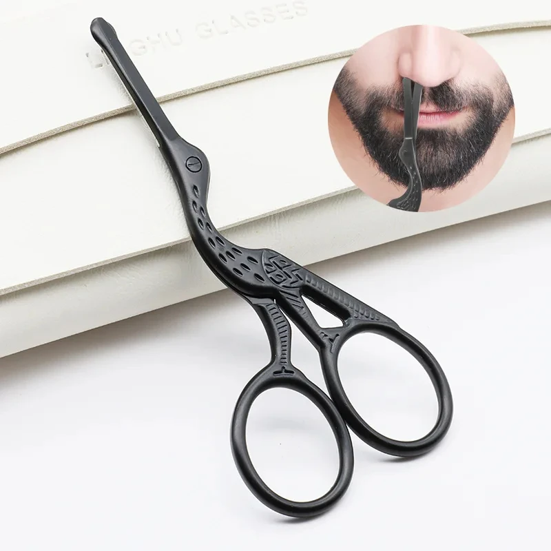 Professional Manicure Tool Stainless Steel Nose Hair Trimming Scissors Safety Blunt Scissor Round Tip Small Nose Hair Scissor