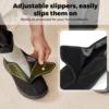 Fitville Plush Home Shoes For Men Winter Cotton Diabetics Shoes Widened Adjustable Strap Winter Shoes Warm Thick Non-Slip 3