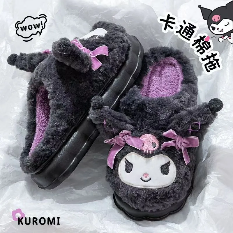 Sanrio My Melody Hello Kitty Kuromi Cotton Slippers Cartoon Cute
