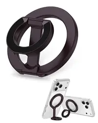 Dual - Sided Magnetic Phone Stand and Grip with Car Mount Compatibility (PURPLE)