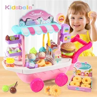 Toys Pretend Play Set Mini Ice Cream Candy Trolley Ice Cream Shopping Cart House Play Educational Car Truck Cart Brain Game Kids 1