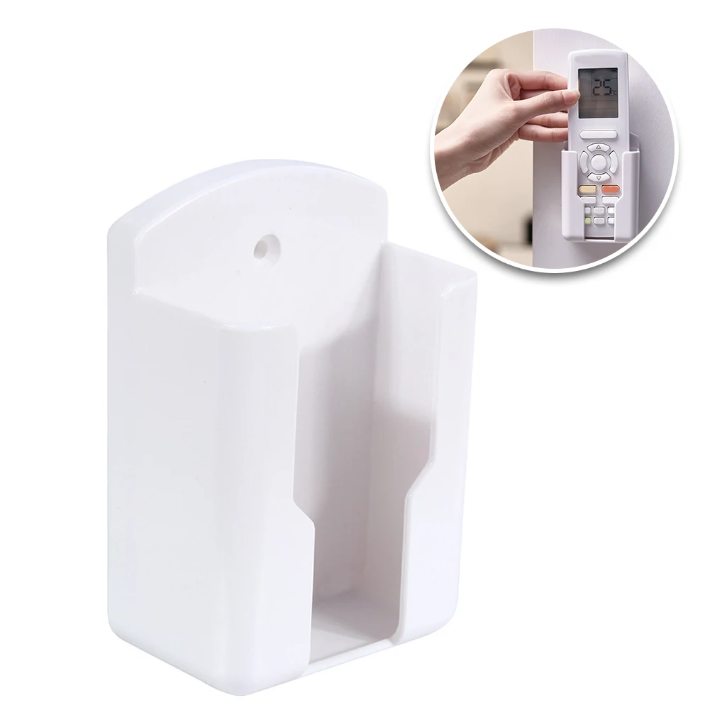

Wall Mounted Remote Control Holder Organizer Storage Box Phone Plug Stand Holder Air Conditioner Remote Holder Storage Organizer