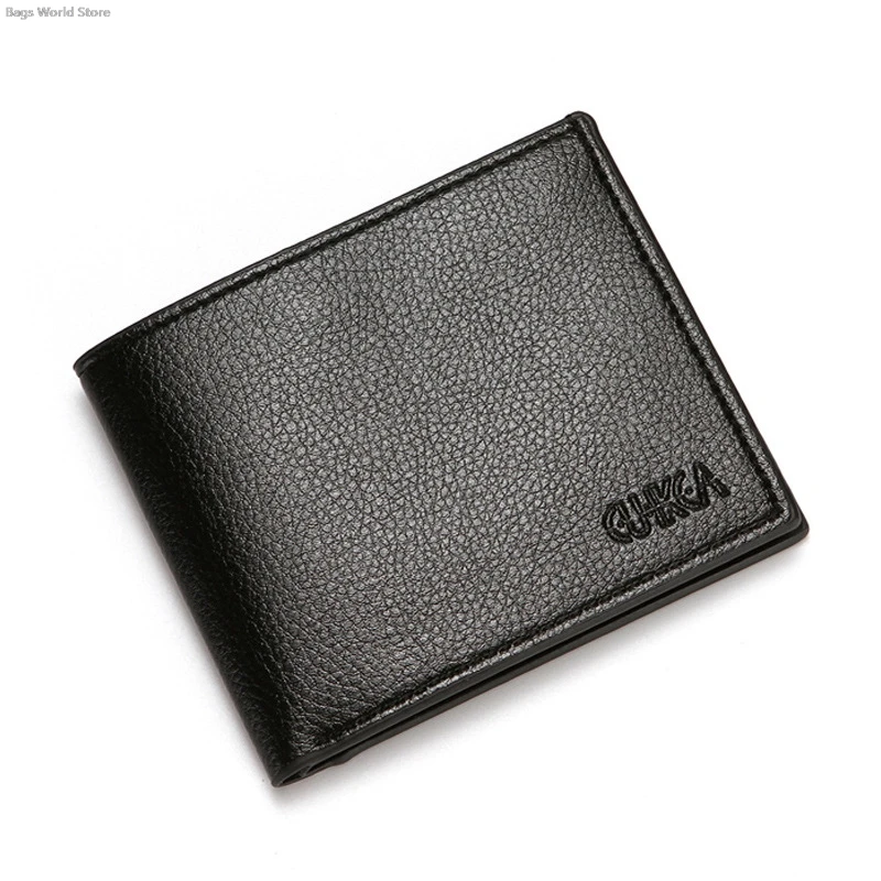 PU Leather Business Short Men's Wallet Coin Purse Ticket Holder Multi-functional Wallet Card Holder Imitation Pickup Card