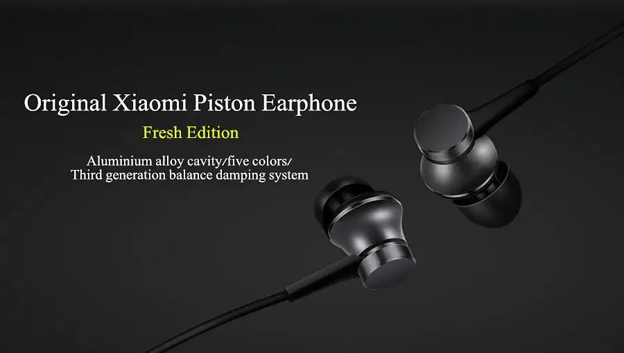 Original Xiaomi Piston 3 Earphone Bass Wired 3.5MM In-ear Sport Headphone with Mic Headset for Phone Xiaomi Samsung Huawei