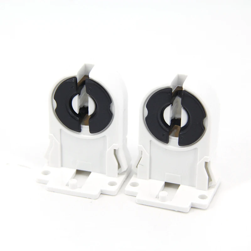 T8 Fluorescent Light Socket Lamp Base AC100-250V Plastic Holder Light Base Suitable for T8 G13 LED bracket lamp M20 5pcs