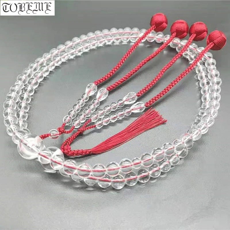 Clean Crystal Japanese Shingon Buddhism Prayer Beads Japan Tantrism