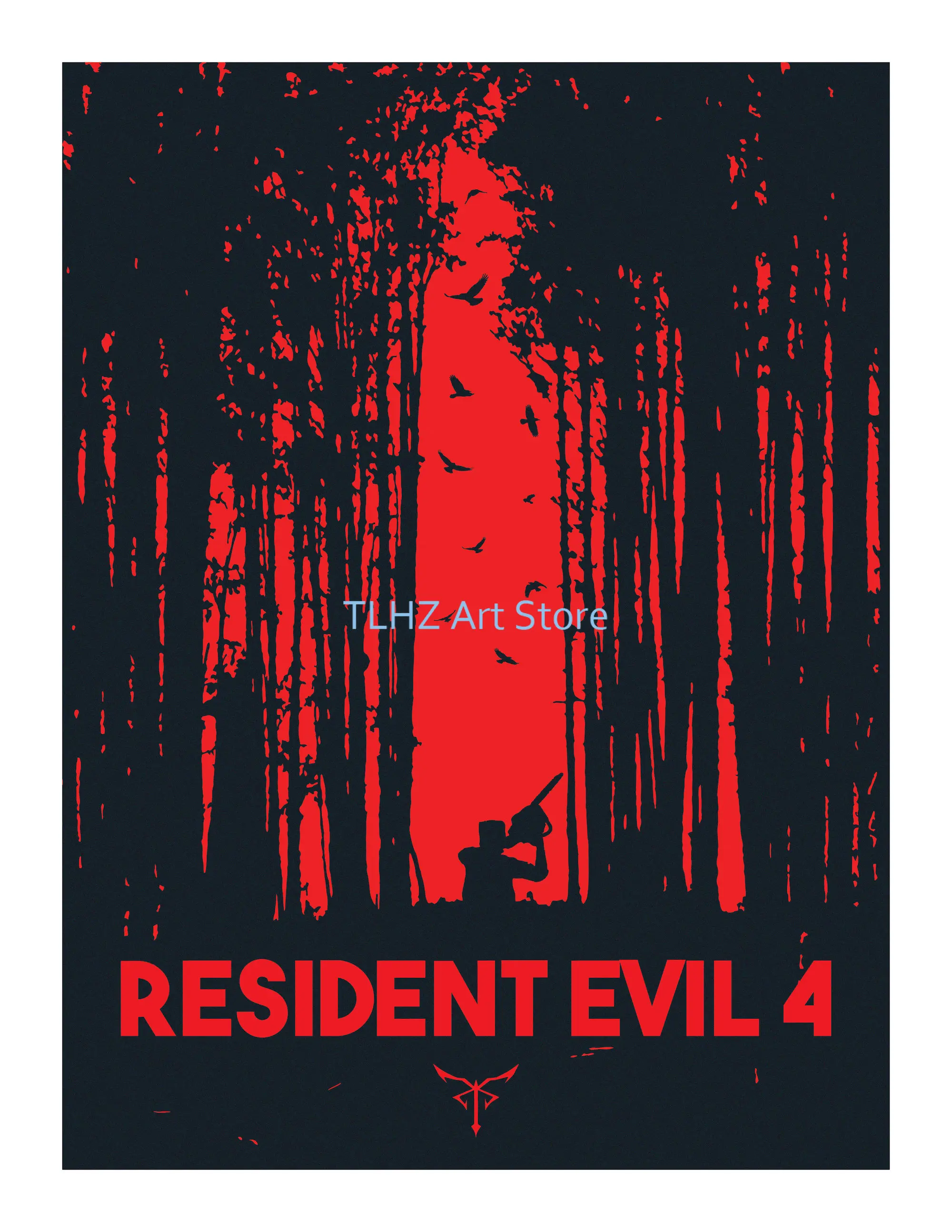 thumbnail image 1 of Retro Hot Video Game R-Resident Leon Kennedy Evil Posters and Prints Canvas Printing Wall Art Picture for Living Room Decor Gift, 1 of 5