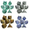 "Gold DnD Metal Dice Set - 7 Piece Zinc Alloy Polyhedral Dice for Dungeons & Dragons, RPG & Tabletop Games" 6