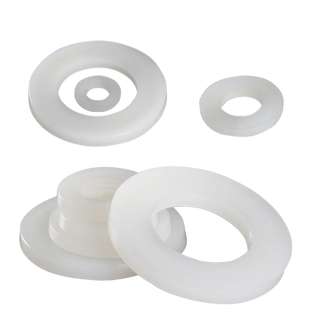 Nylon Plastic Insulation Spacer M2 M3 M4 M5 M6 M8 M10 M12 M14 M16 M18 M20 M22 M24 Plastic Insulation Spacers Seals Black White Flat Gasket Ring