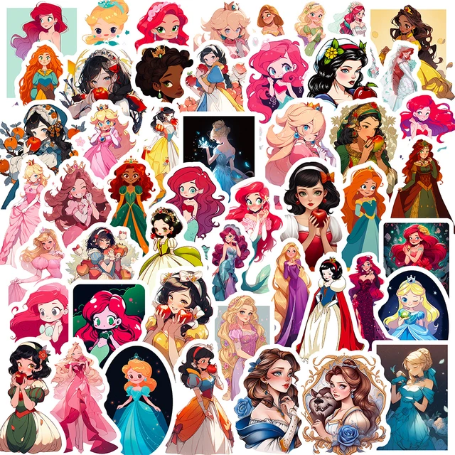 Autocollants princesse dessin animé Disney pour scrapbooking