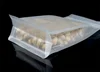50PCS 3D Matte Frosted Plastic Visiable Bags Resealable Snack Coffee Cereals Tea Nuts Dried Fruits Meat Gifts Packaging Pouches 5