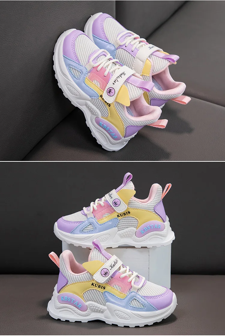 2024 kinder Turnschuhe Mädchen Schule Casual Outdoor Atmungsaktive Laufschuhe Licht Weiche Tenis Rosa Nicht-slip Kinder Schuhe_voghion.com