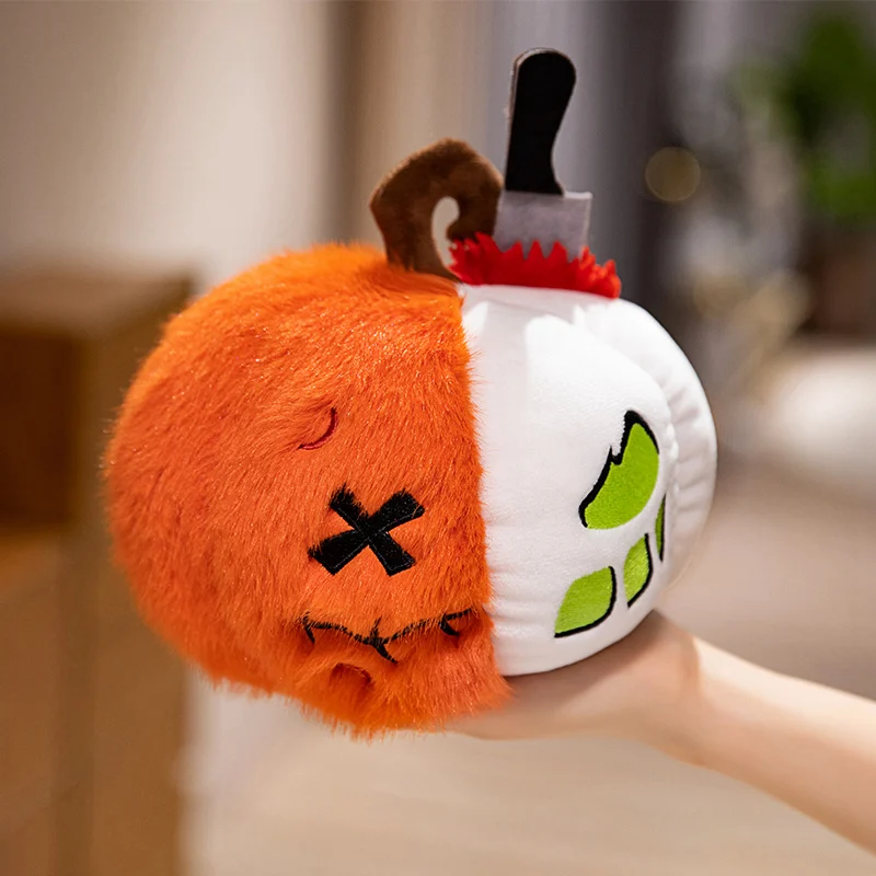 Halloween Pumpkin Bat Doll Holiday Plush Toys Lovely Soft Plant Stuffed Doll Holidays Props Birthday Gift Decor Throw Pillow 3