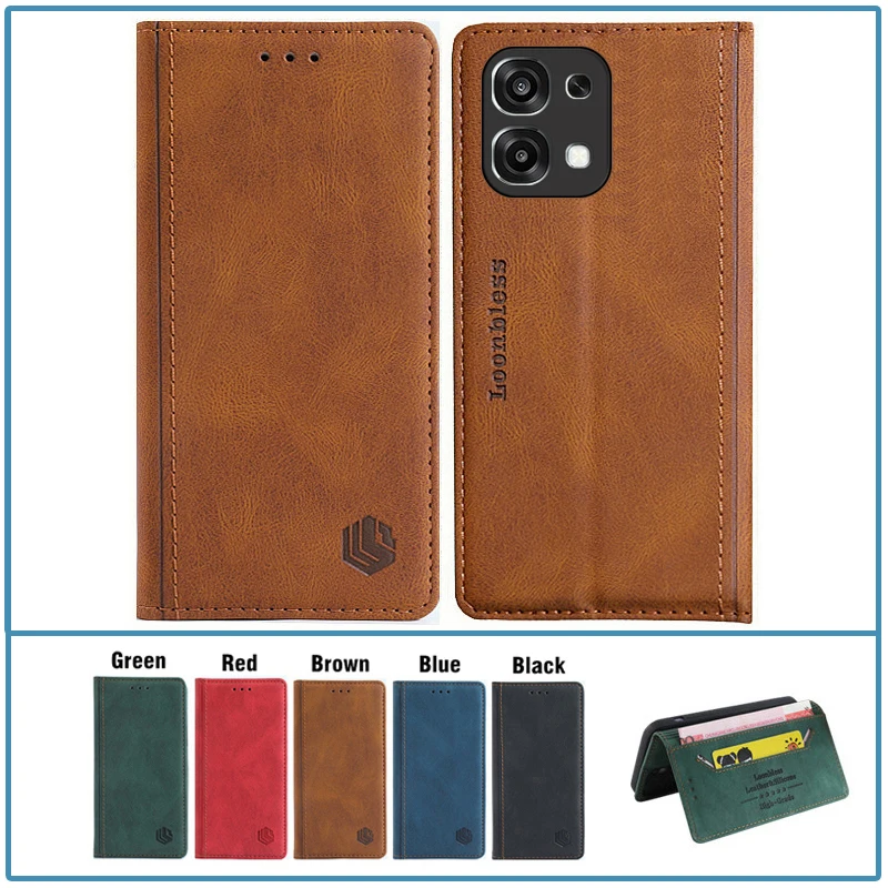 Leather Flip Book Holster Phone Cover, Universal Fit