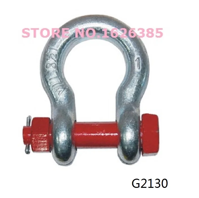 0.3T 3/16"--6.5T 7/8" G2130 G210 U.S. Type bolt bow anchor shackle electric galvanized die forging bracket large D shackle
