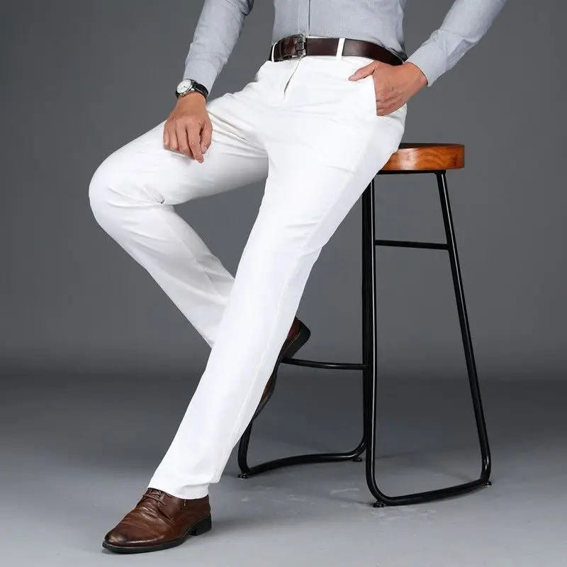 British Style Men High Quality Casual Dress Pant Men Design Slim Trousers Formal Office Social Wedding Party Dress Suit Pant S10 business pants suit pants men pants