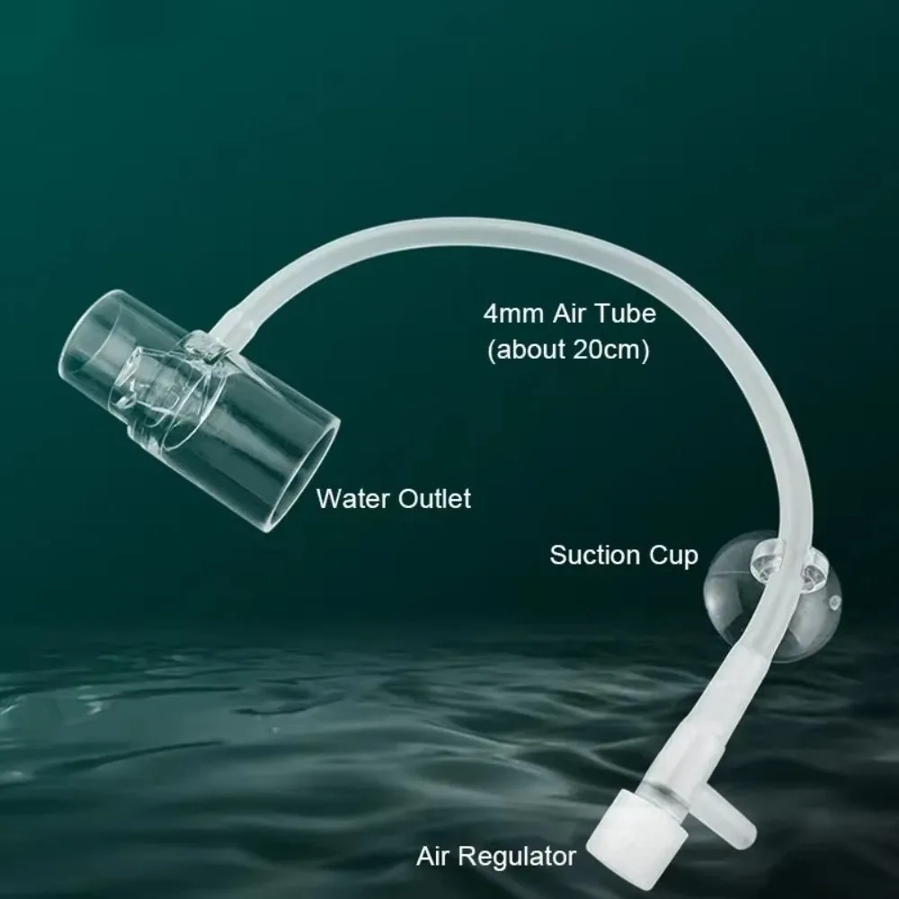 Acryl Aquarium Sauerstoffanreicherung Auslassfilter Nicht-elektrische Sauerstoffpumpe Aquarium Zubehör Aquarium Wasserpumpe Filter Klar – Detail 8