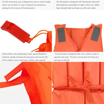 Water Buoyancy Life Jacket Vest for Adults Water Lifeguard Survival Children's Life Vest Swimwear with Whistle for Kayaking 5