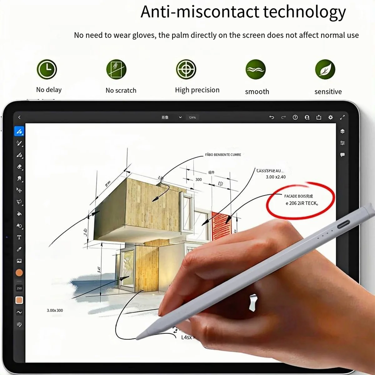 Peilinc Pencil A8 for Apple iPad 2018-2025, (2X Faster Charge