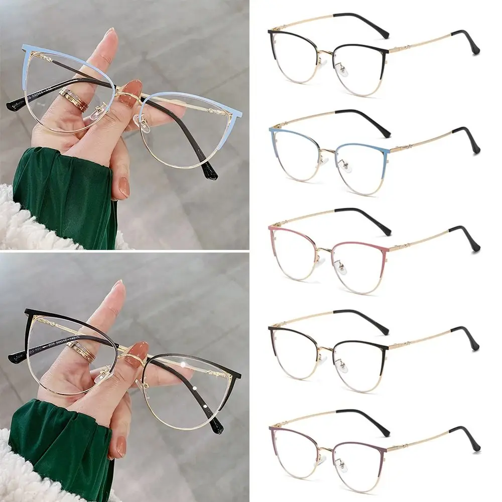 

Eye Protection Anti-Blue Light Glasses Vintage Blue Ray Blocking Metal Computer Goggles Ultralight Round Eyeglasses Office