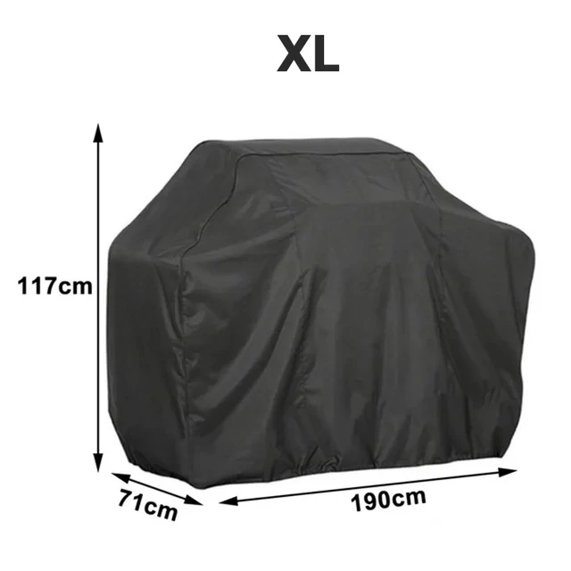 Durable Black UV-Protective BBQ Grill Cover