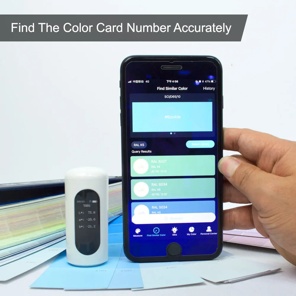 Portable 45/0 Colorimeter Measuring Color Difference Of Paint Plastic Textile And Packaging