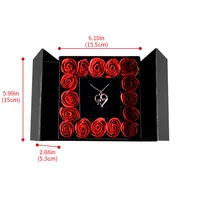 Cadeaux pour femmes bijoux pendentif collier/avec savon Rose éternelle boîte-cadeau fête des mères collier bijoux cadeaux d'anniversaire de mariage 5