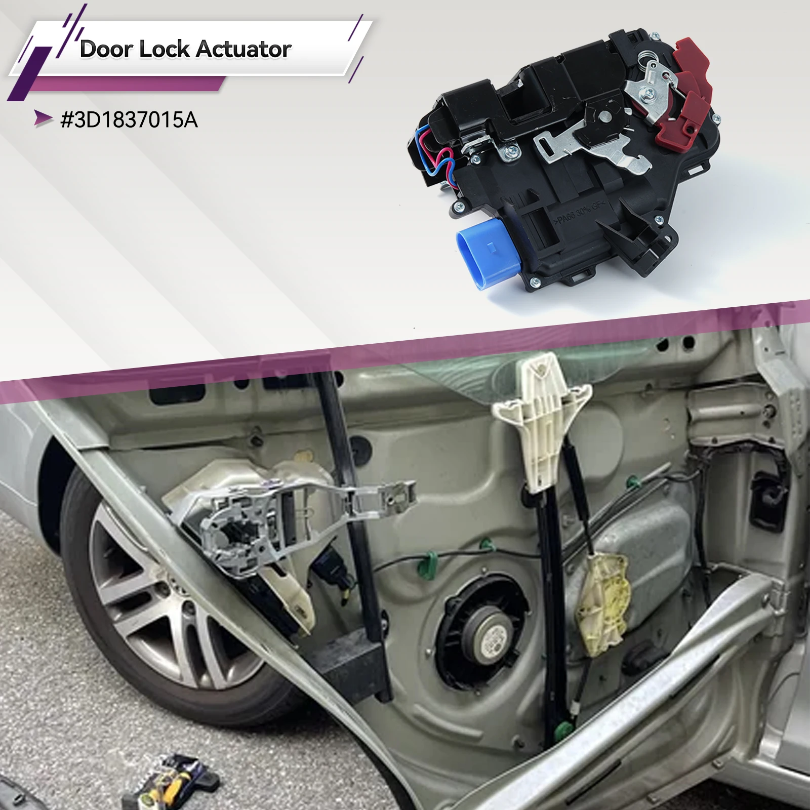 Front Left Door Lock Actuator For Porsche Cayenne For Seat VW Golf Mk5 Caddy Jetta Touareg Touran Phaeton Skoda 3D1837015A
