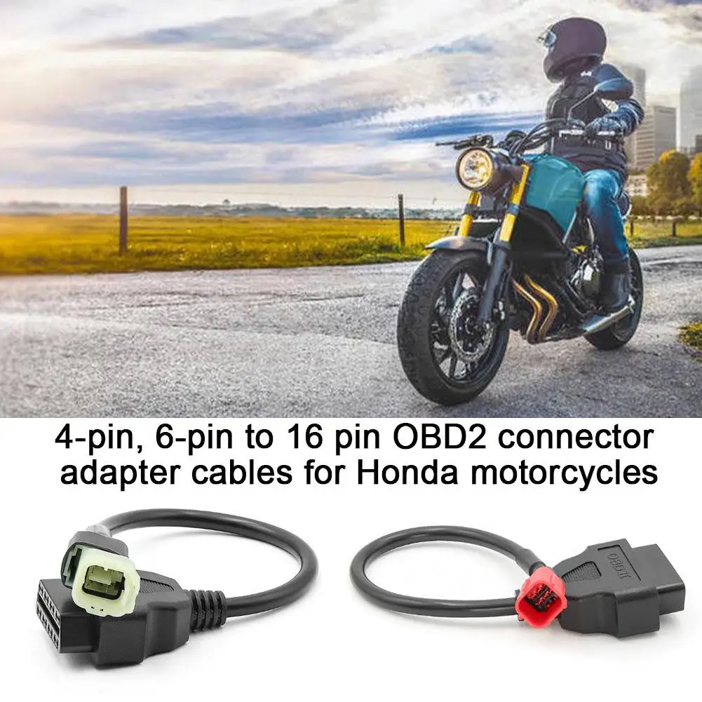 

4-pin 6-pin To 16 Pin OBD2 Connector Adapter Cables For Honda Motorcycles For Honda 4Pin Motorcycle Adapter Y3Y3