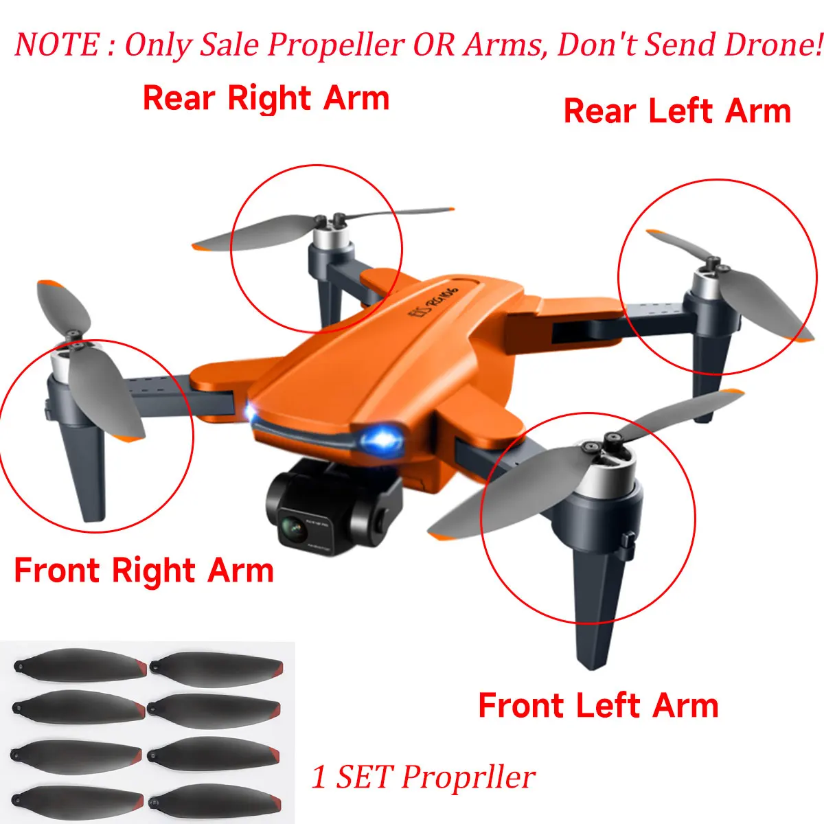 3/6 SET Propeller Props Blade Replacement Arms for RG106 / PRO Drone