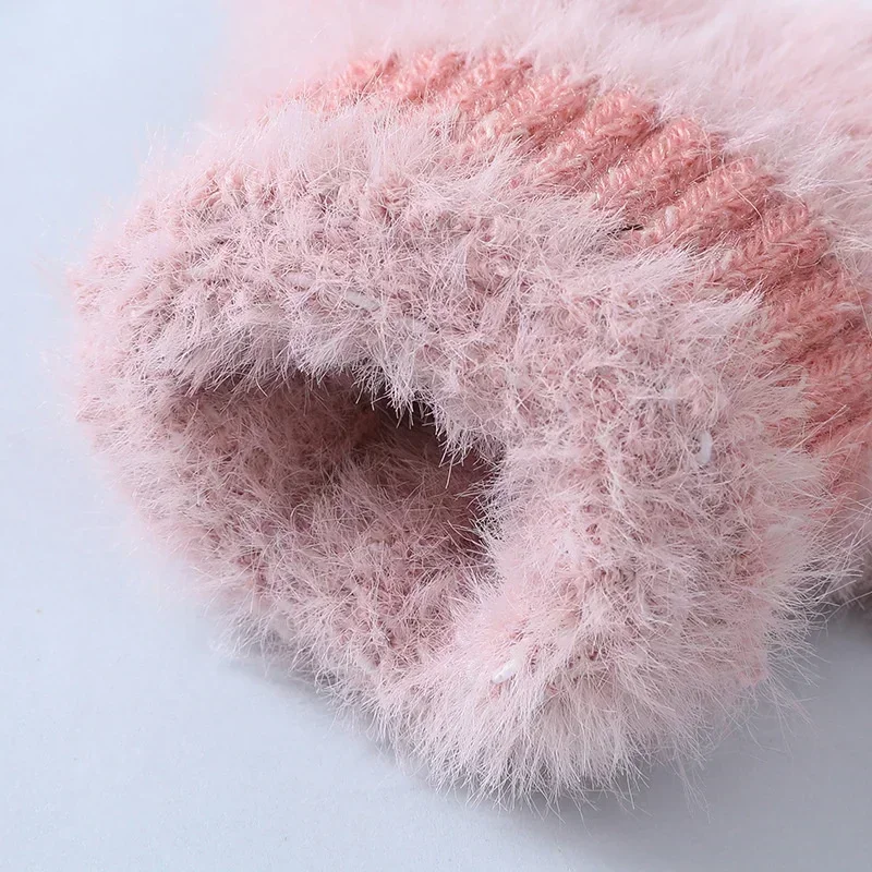 Winter Gloves Cartoon Cat Paw Fingerless Flip Mittens for Women Girls Winter Warm Fleece Touch Screen winter gloves cat gloves