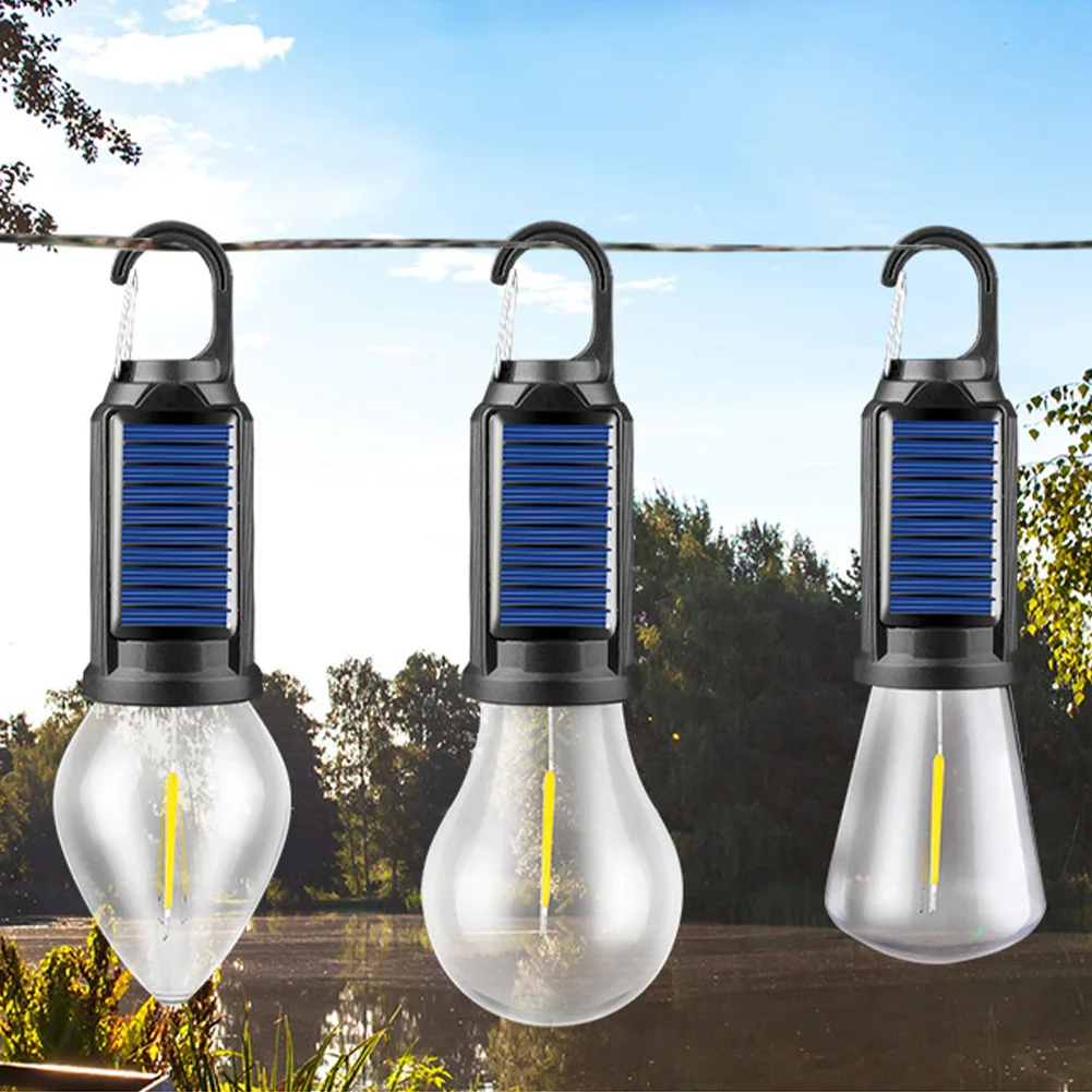 Solar Powered LED Lighting Lantern USB Charging Outdoor Tent Light 400mAh Portable Handheld Lamp 4 Gears for Outdoor BBQ Camping
