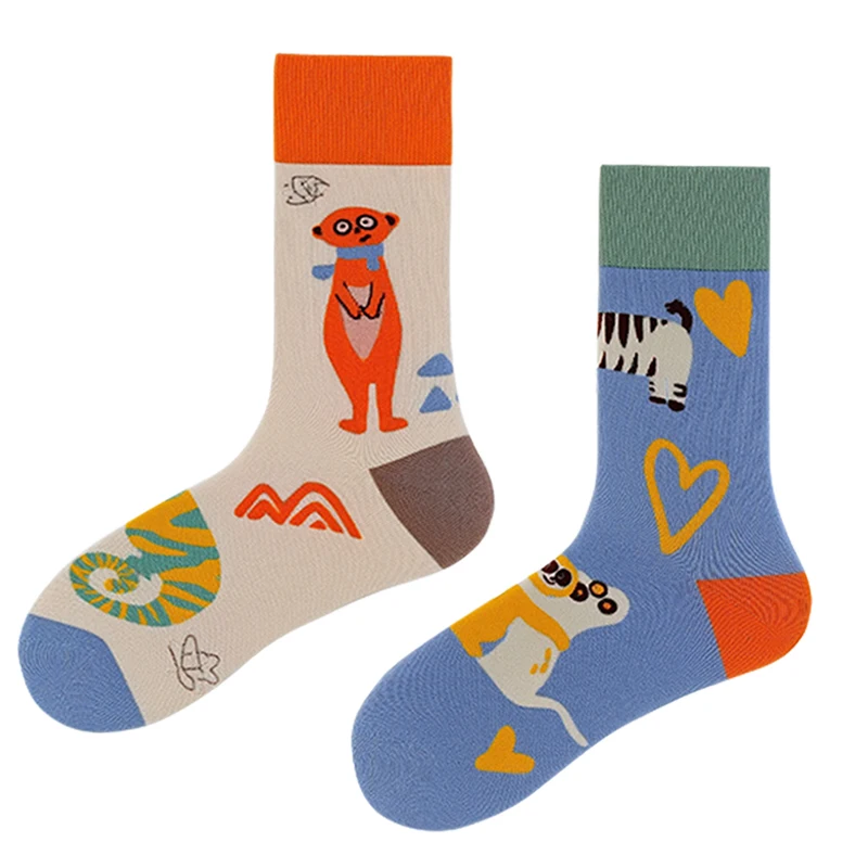 Original Cotton Crew Socks - Unisex Cute Animal Cartoon Design