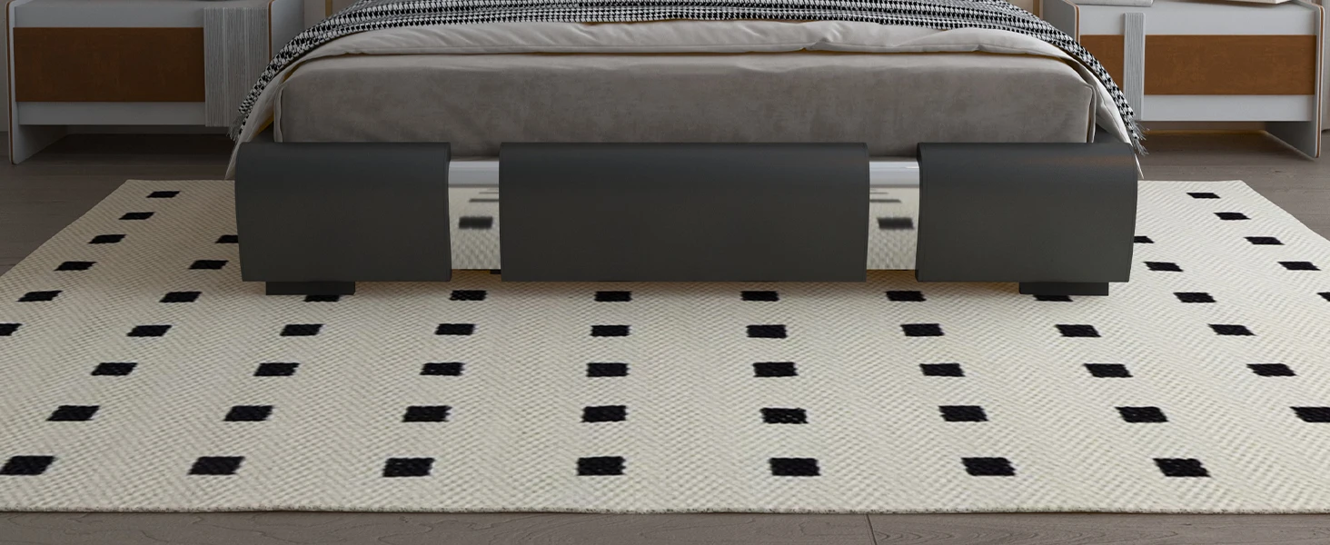 Modern Faux Leather Upholstered Bed Frame