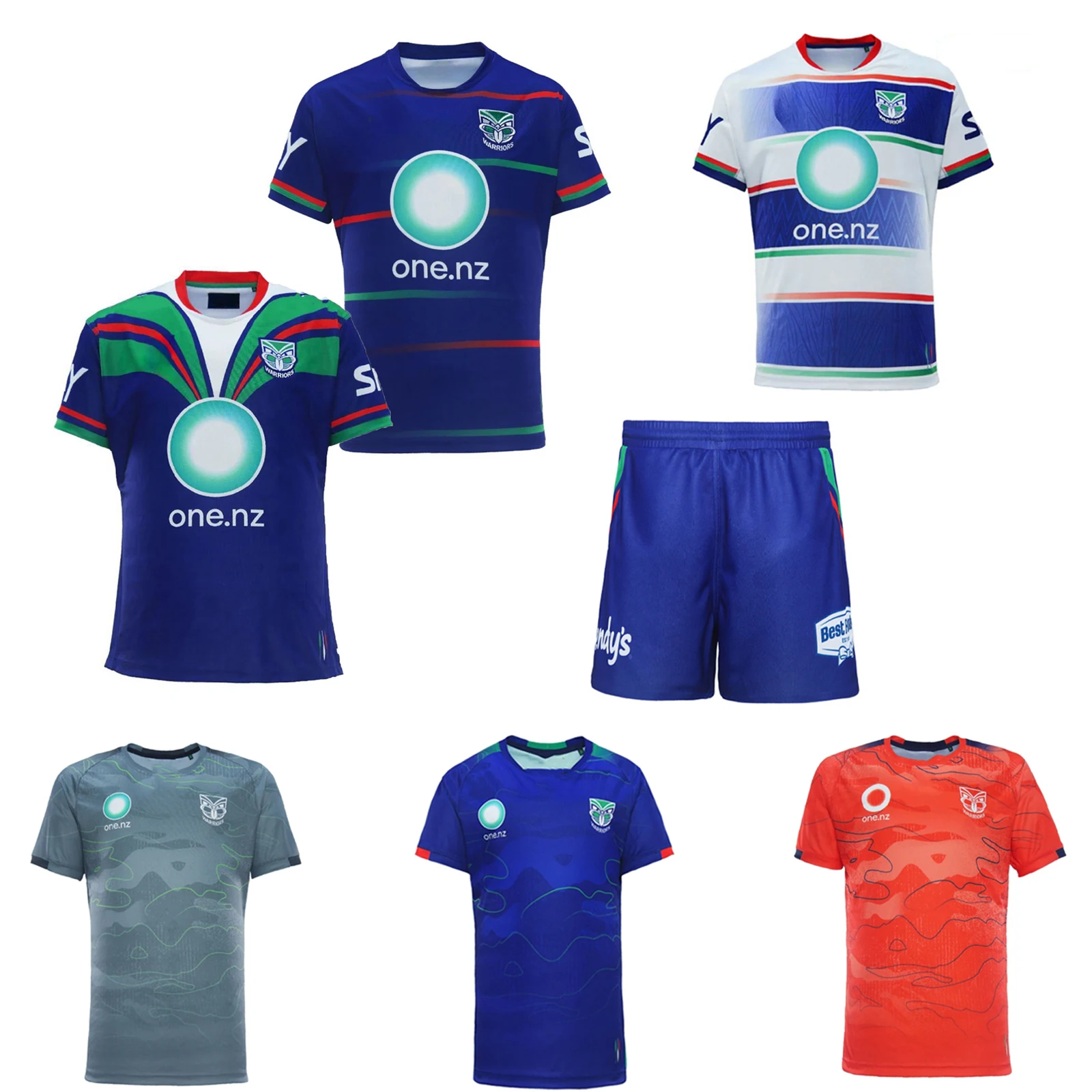 

2024 New Zealand Warriors Home/Away/Training Rugby Jersey Rugby Shorts