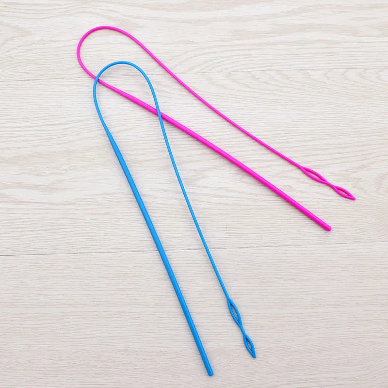 2 Piece Flexible Plastic Drawstring Threader Tool Easy Threader Drawstring Replacement Tool Jackets Swim Trunks Pants Sweatpants