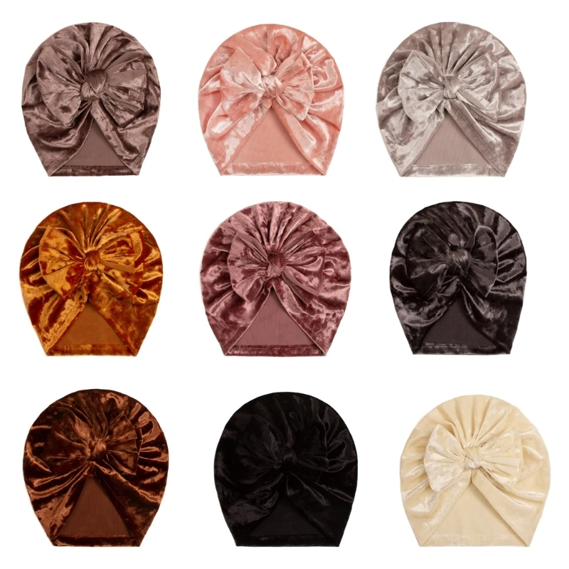 

Шапка-тюрбан для детской больницы для маленьких девочек 0-1 года, детская шапочка-бини, повязка на голову с бантом, эластичная