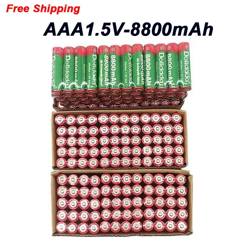 

Free shipping AAA 1.5V battery 8800 mah rechargeable battery for bright flashlights, shavers, etc