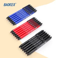 BAOKE B73 Oil Based Gel Pens 0.7mm Writing Triangle Barrel Retractable Ballpoint Pen Black Red Blue Ink Color for Office School 6
