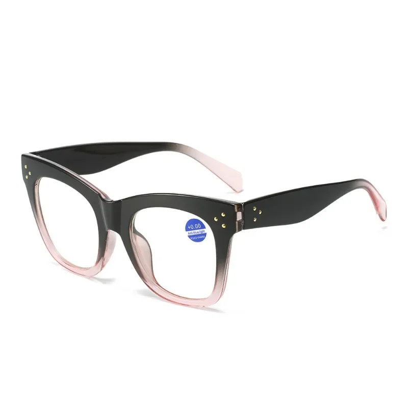 Vintage Oversize Frame Women Reading Glasses High Quality Far-sighted Eyeglasses Retro Antiblue Light Presbyopia Diopter Eyewear 4