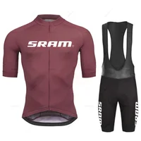 Sram Team Cycling Jersey Sets Summer Bicycle Short Sleeve Breathable Men's MTB Bike Clothing Maillot Ropa Ciclismo Uniform Suits 1
