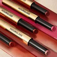 Hourglass Rouge à lèvres et baume brillant volumisant 6 couleurs, tube métallique de luxe avancé, couleur Chocolat Thé au lait cannelle 2