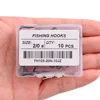 Aorace 10pcs/box Double Fishing Hook Carbon Steel Crank Barbed Jig Hook for Carp Fishing Fly Tying Soft Lure Fish Accessories 4