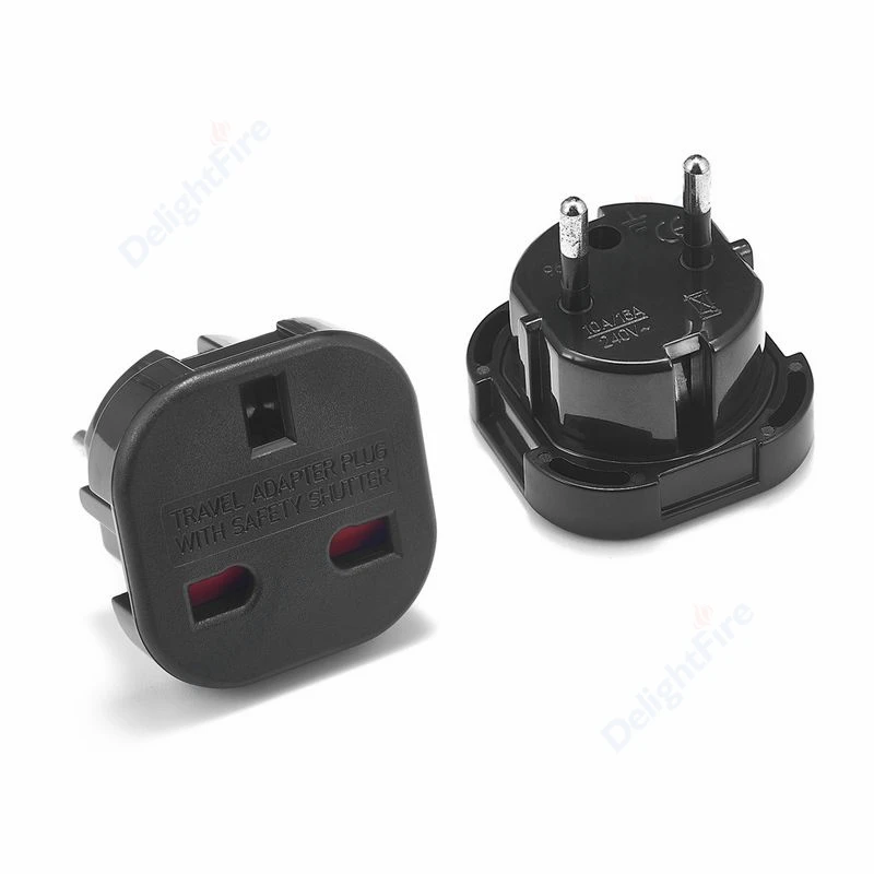 EU Plug Adapter Power Converter UK To EU Electric Adaptor 2 Pin Euro Travel Adapters Power Charger Electrical Socket Outlet plug adapter