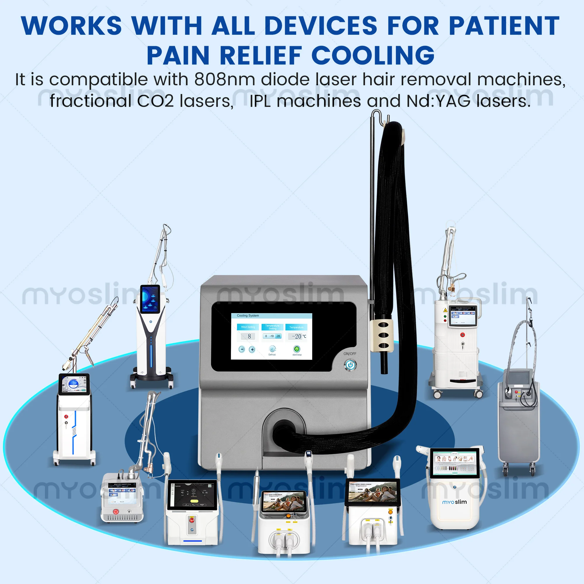 Best-selling Portable Mini Cryo Cold Air Skin Cooling Machine For Laser Device Laser Skin Cooling Device 3